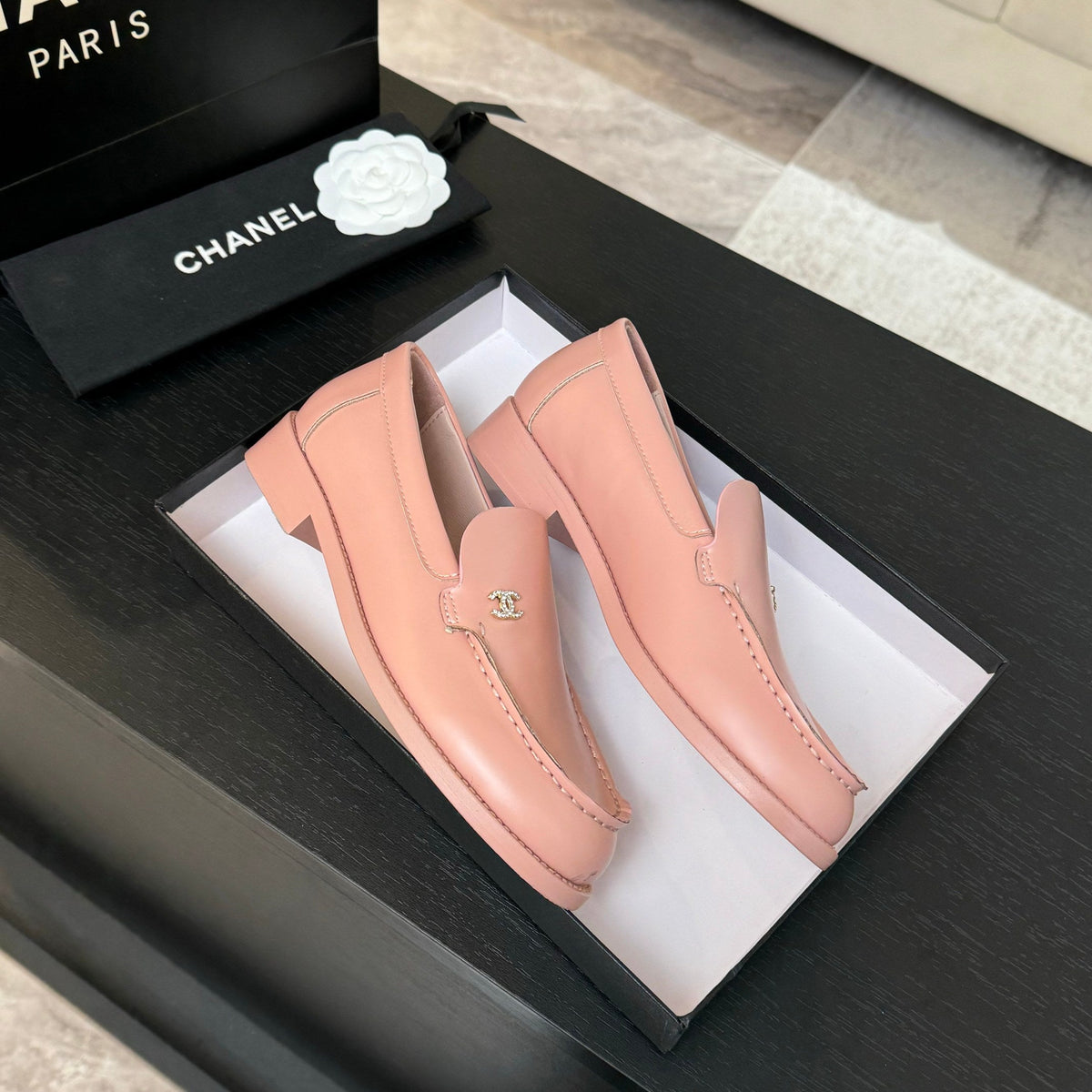 CC 25C Moccasins Pink Patent Leather
