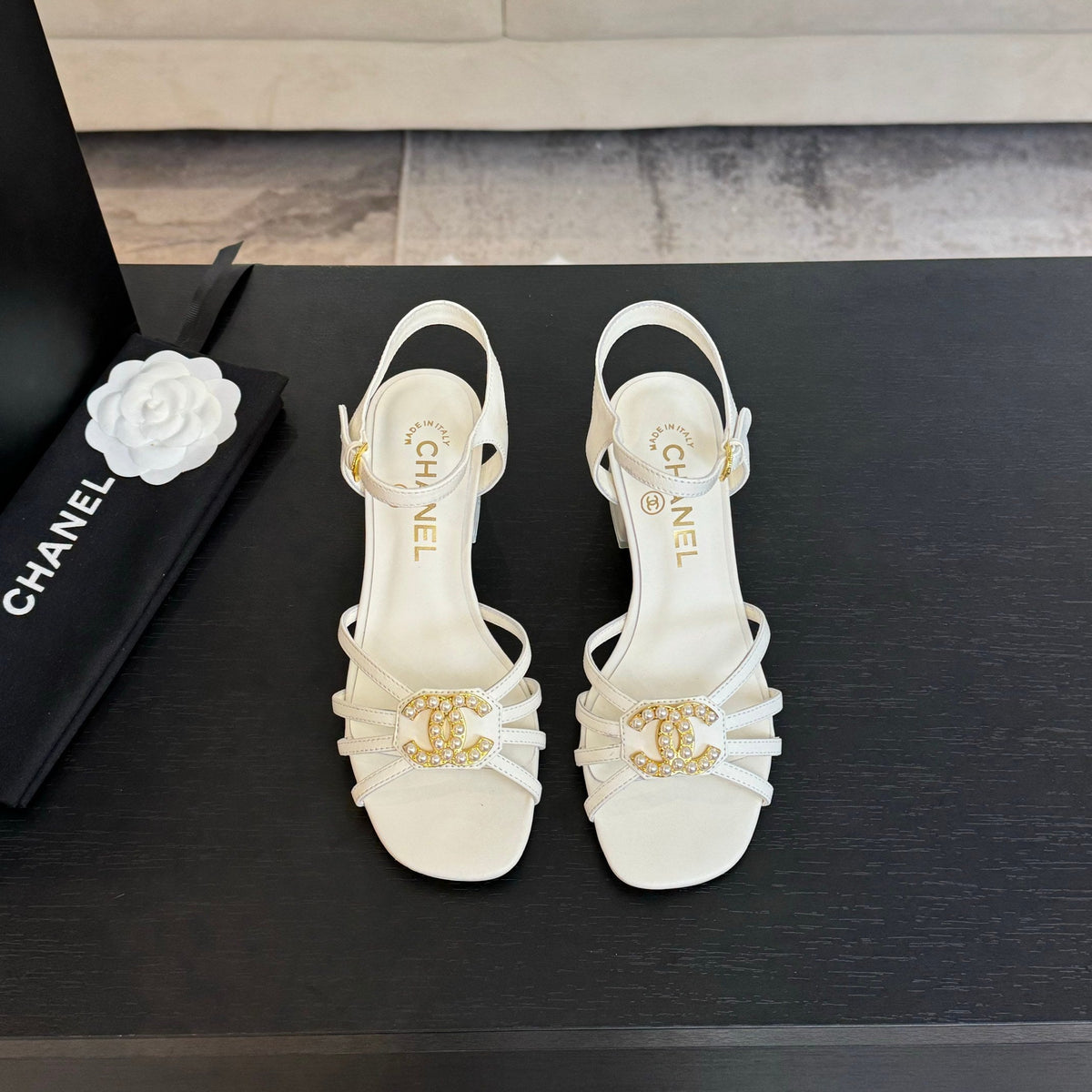 CC 45mm Sandal White Sheepskin 212927