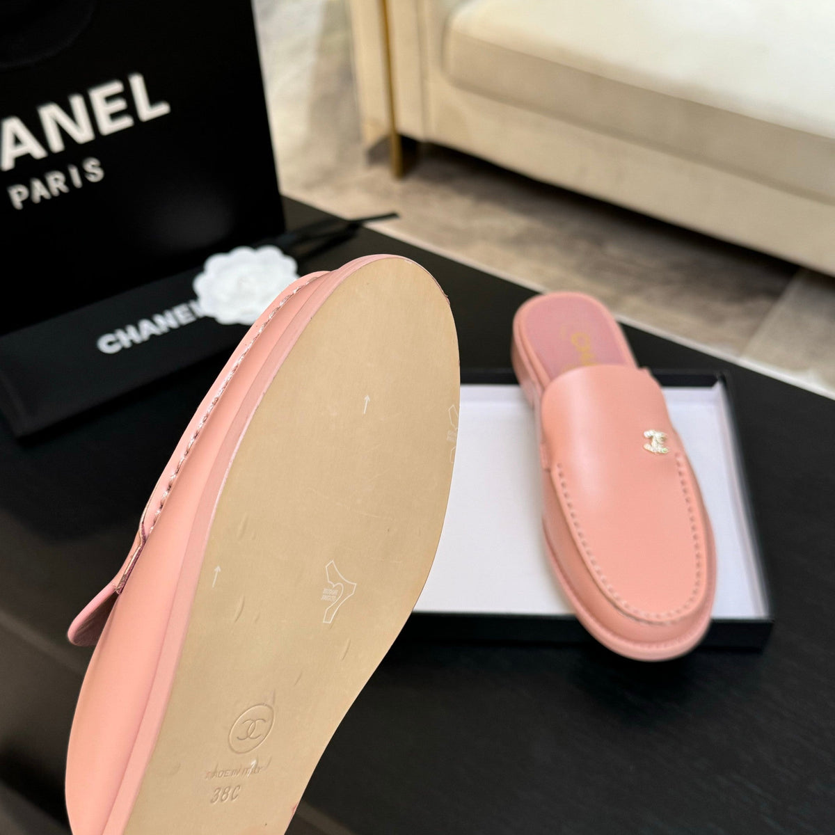 CC 25C Mule Pink Calfskin