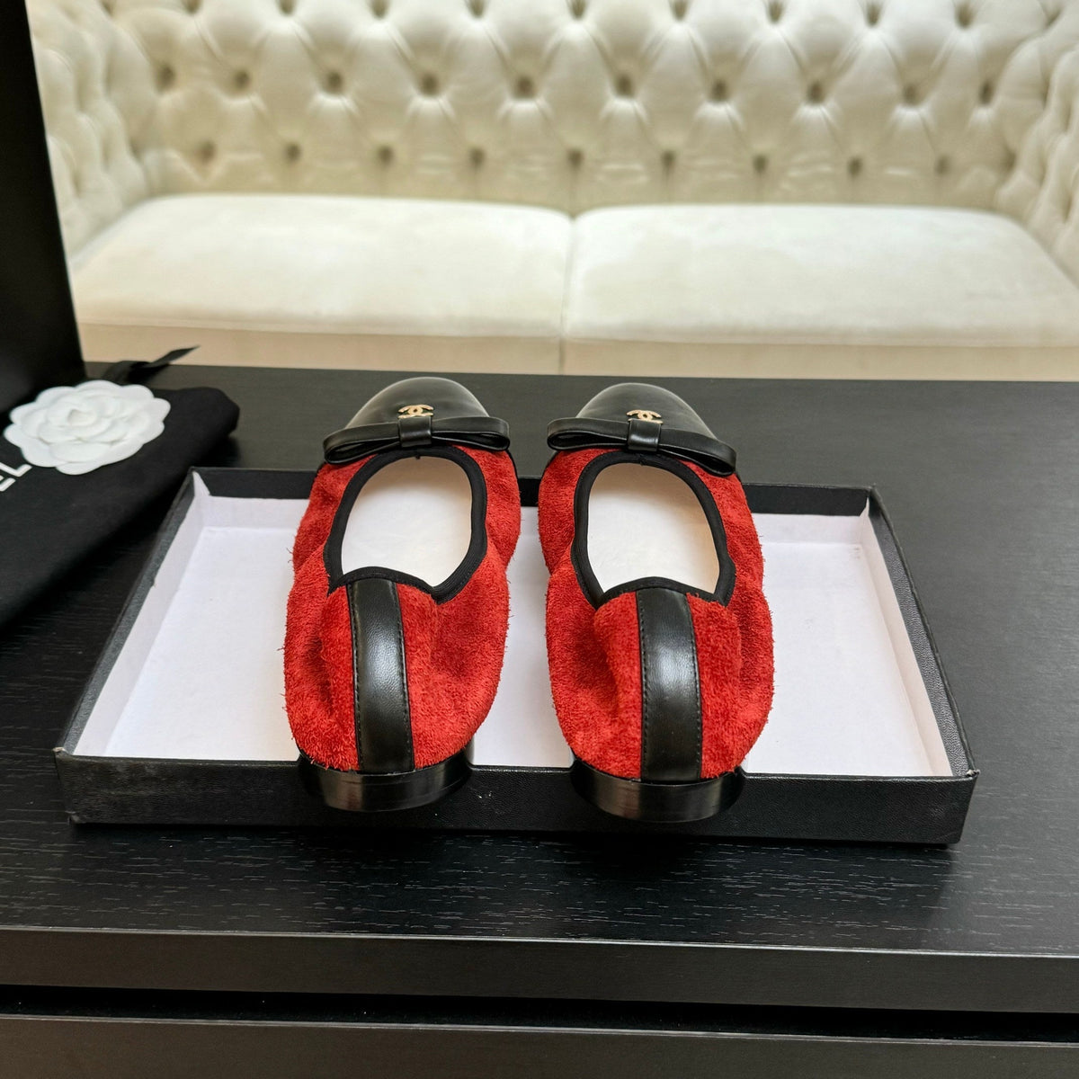 CC Ballet Flats Red Cowhide 313471