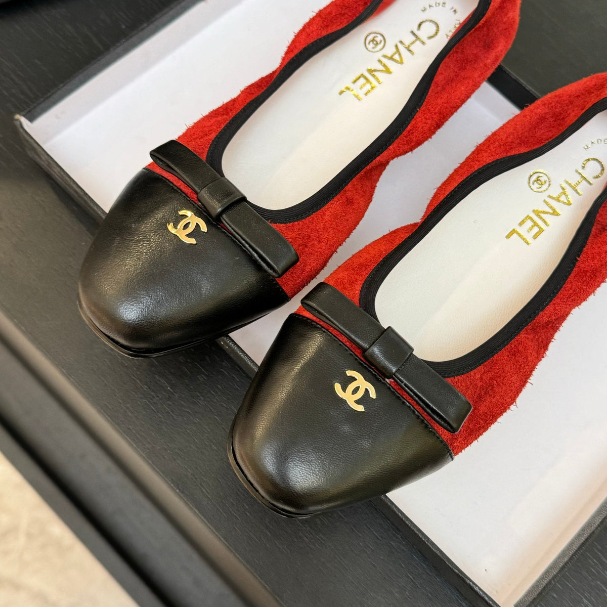 CC Ballet Flats Red Cowhide 313471