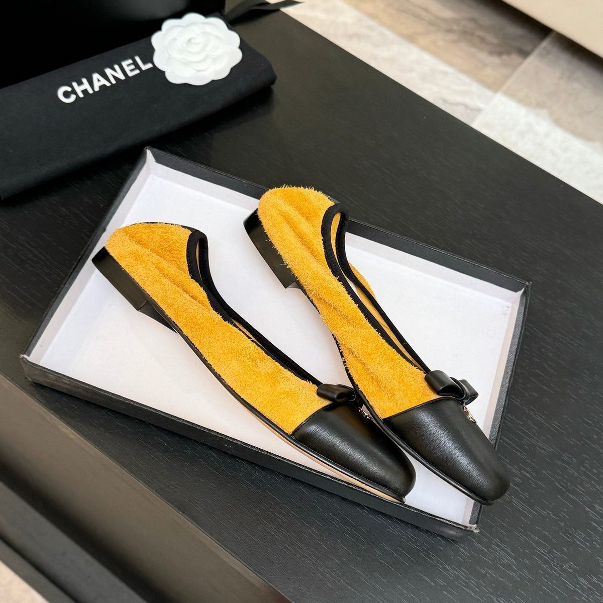 CC Ballet Flats Yellow Cowhide 313474