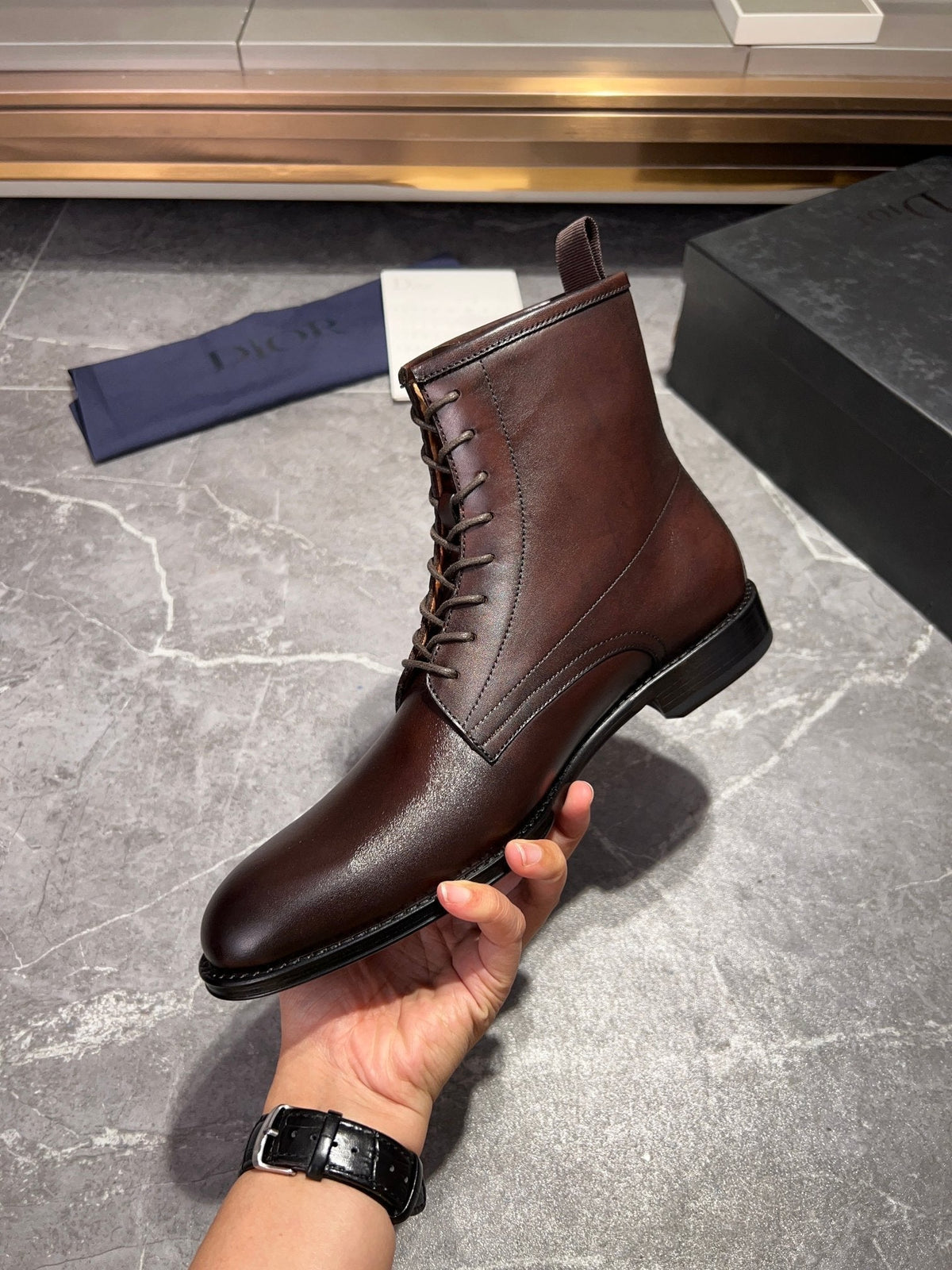 CD JUMP LACE-UP BOOT SYRUP CALFSKIN