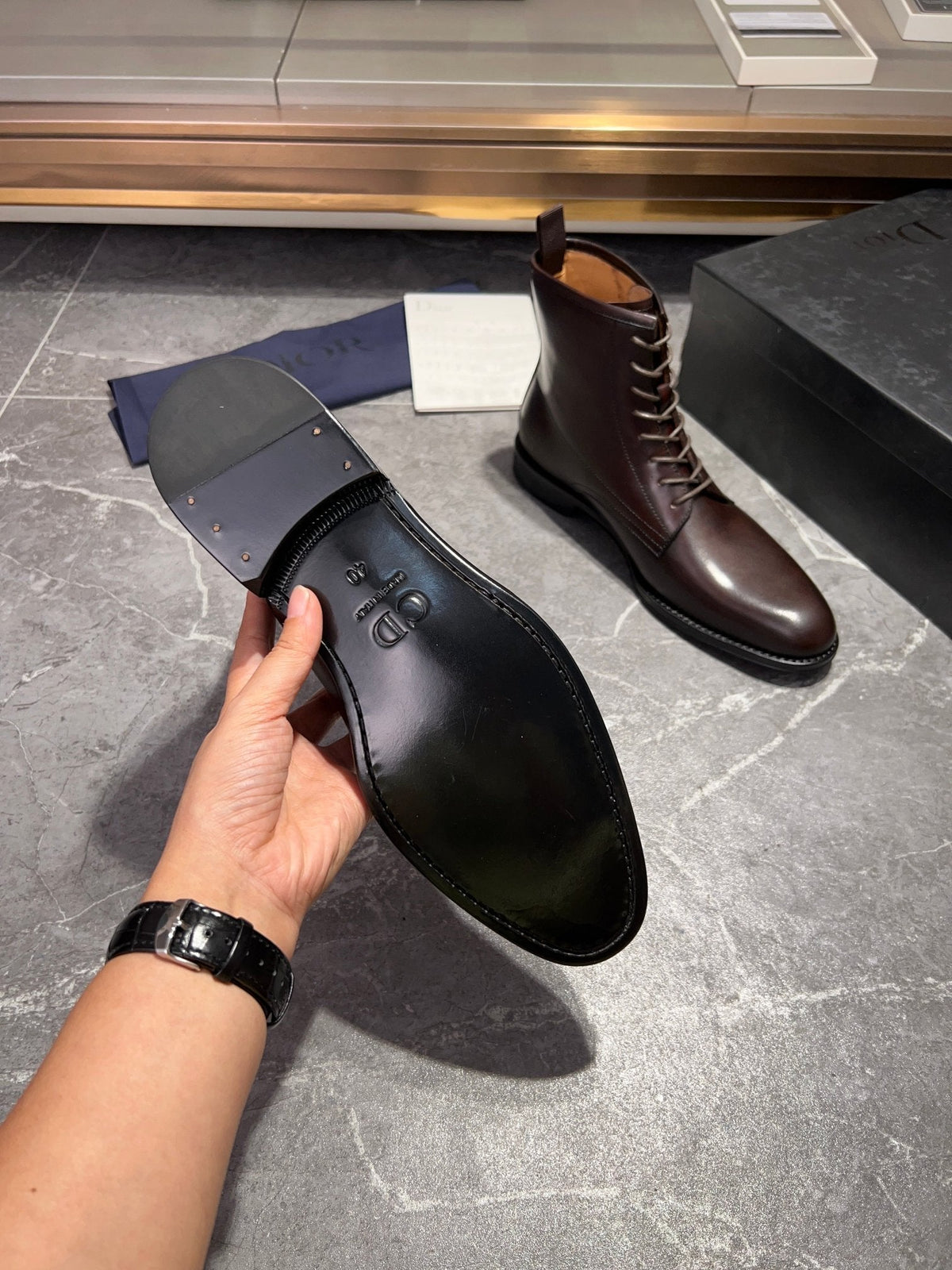 CD JUMP LACE-UP BOOT SYRUP CALFSKIN