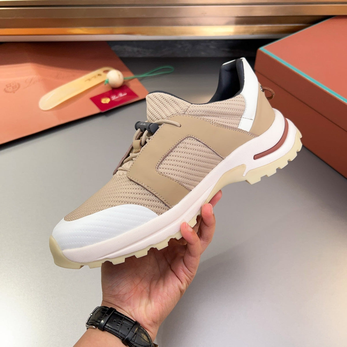LP TRAIL HIKER WALK SNEAKER TAWNY MESH BREATHABLE