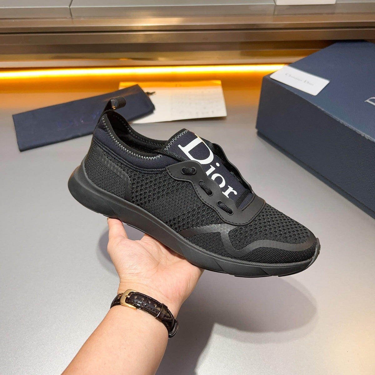 CD BASKETBALL SHOES BLACK BREATHABLE FABRIC