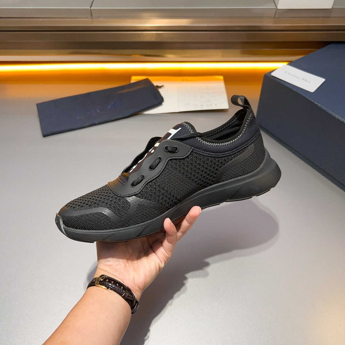 CD BASKETBALL SHOES BLACK BREATHABLE FABRIC