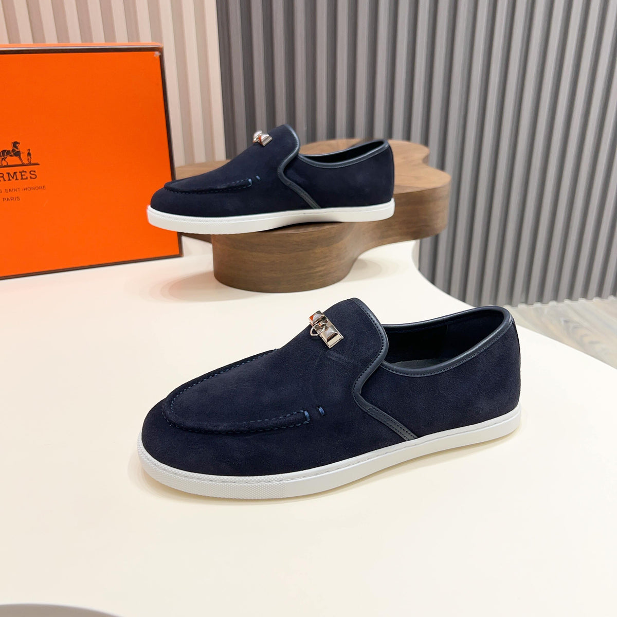 HM Men's Jour Loafer Navy Blue Suede 687431