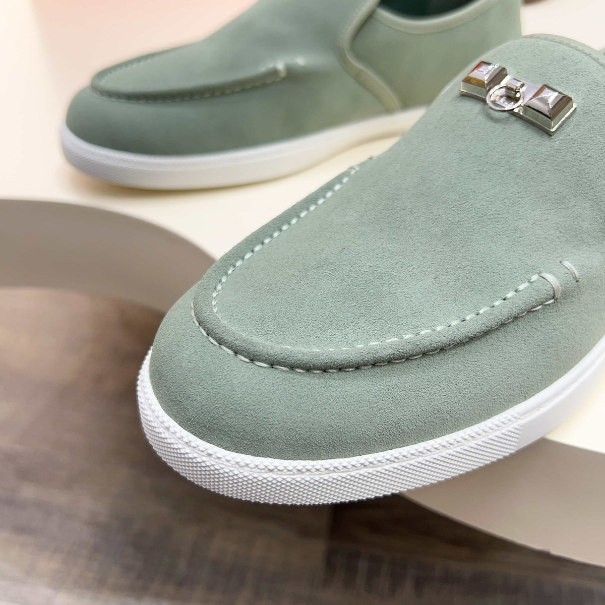 HM Men's Jour Loafer Pastel Green Suede 687434