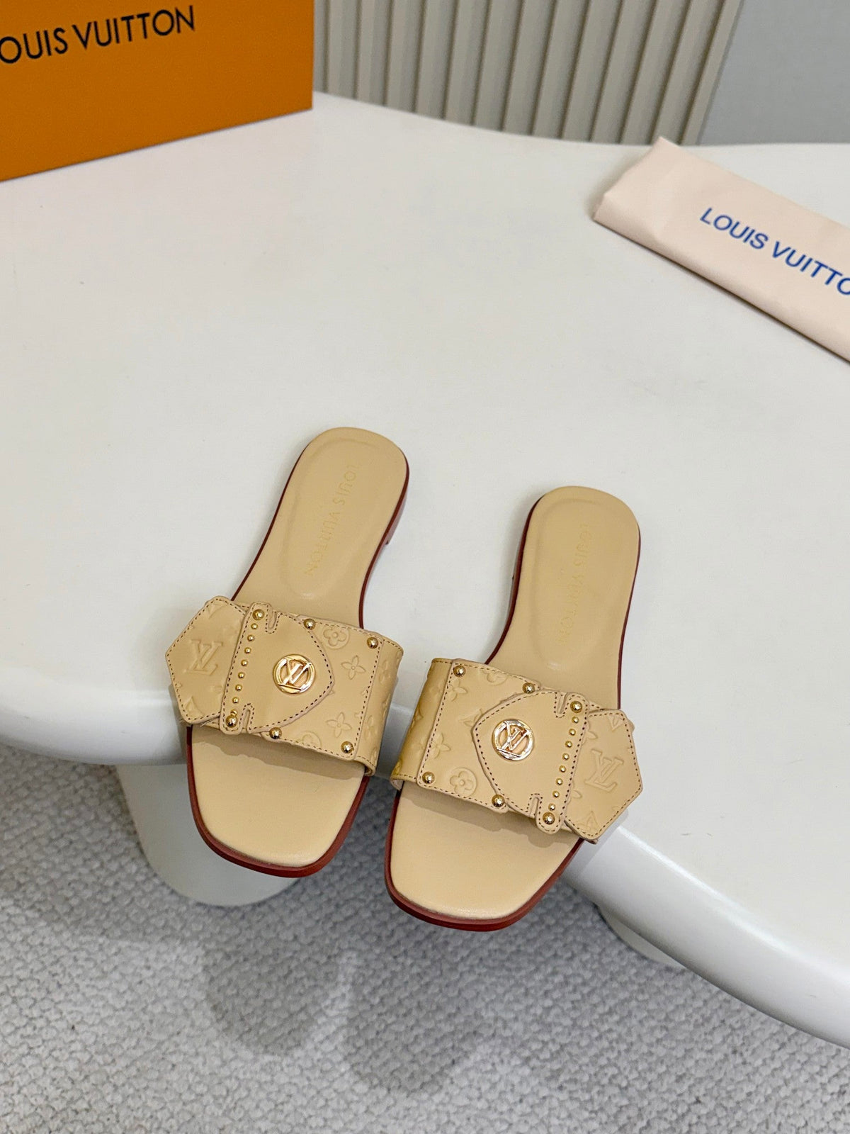 Louis Vuitton 2026 Frame Flats Mules Calfskin Leather 780573