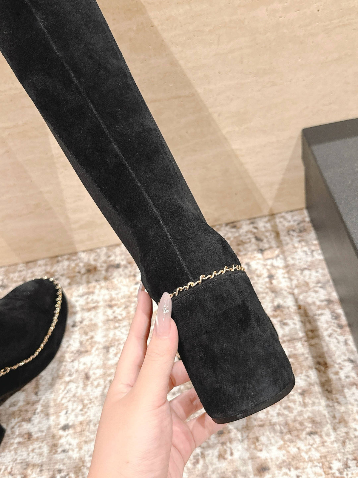 CC 25SS High Boot Black Suede 431719