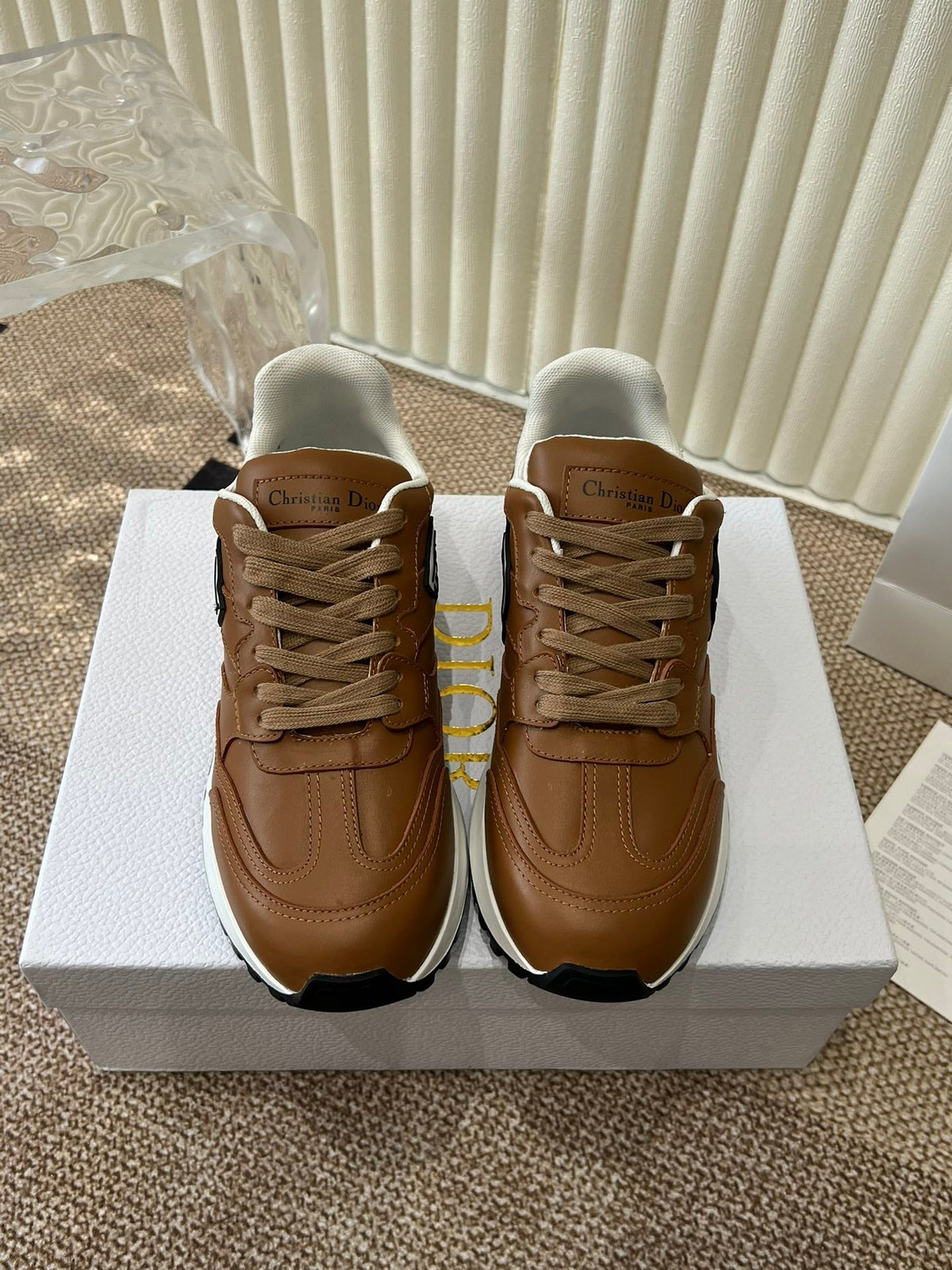 C'est Dior Sneaker Brown Lamskin