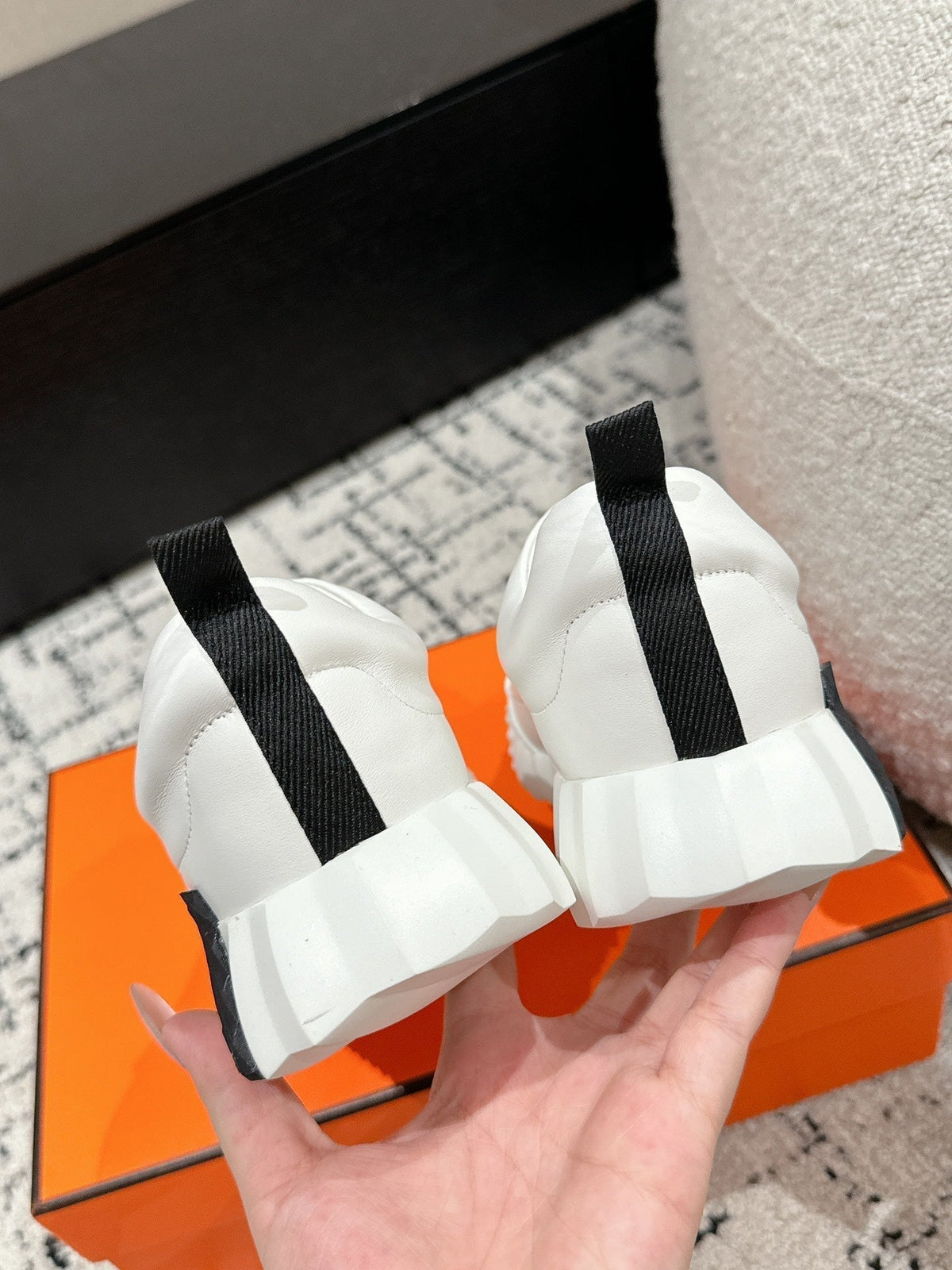 HM Jump Sneaker In White Cowhide 985305