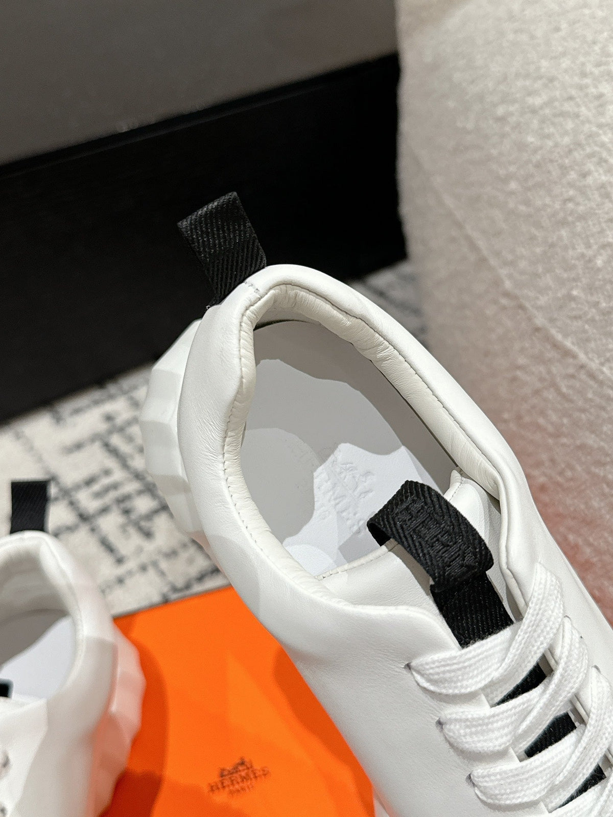 HM Jump Sneaker In White Cowhide 985305