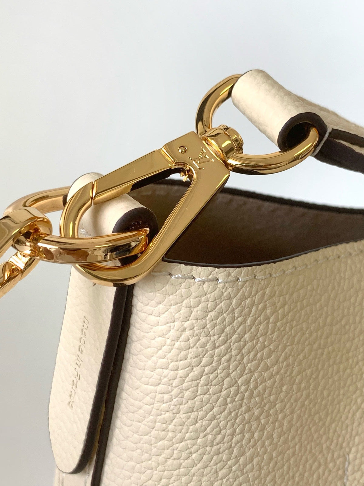 LV Lock and Walk Bag White Gold Cowhide 241224