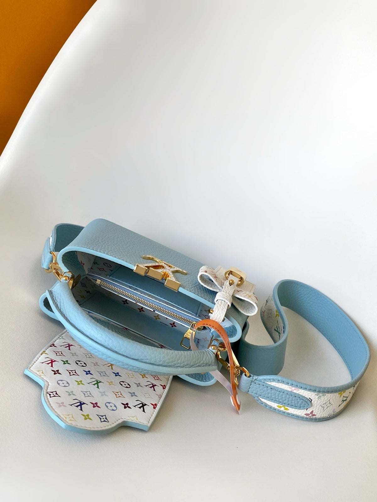 LV x TM 2026 Capucines Bag 27cm Blue Taurillon Cowhide Leather 281421