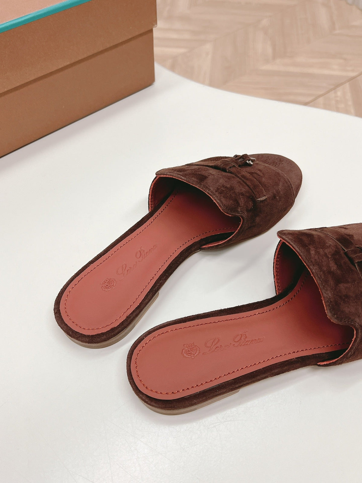 LP SUMMER CHARMS SANDALS IN BURNT UMBER SUEDE