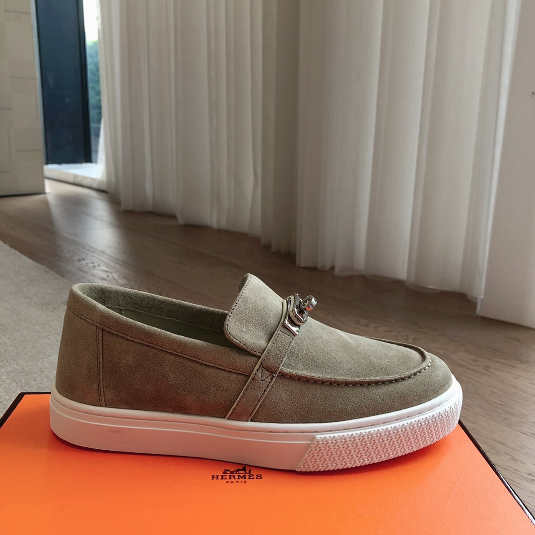 HM GAME SLIP-ON SNEAKER LIGHT GRAY SUEDE