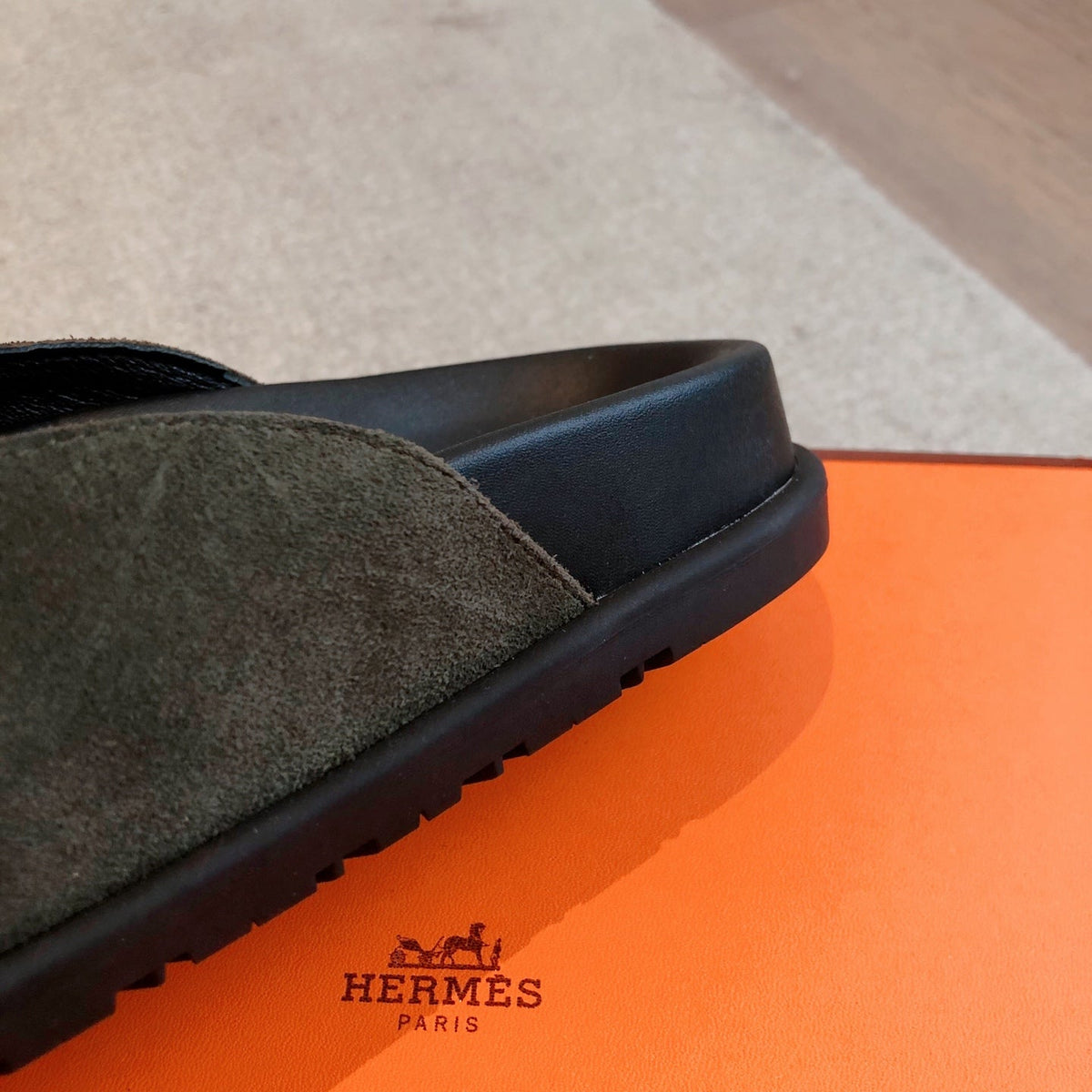 HM Men's 25 Johan Mule Dark Green Suede 582075