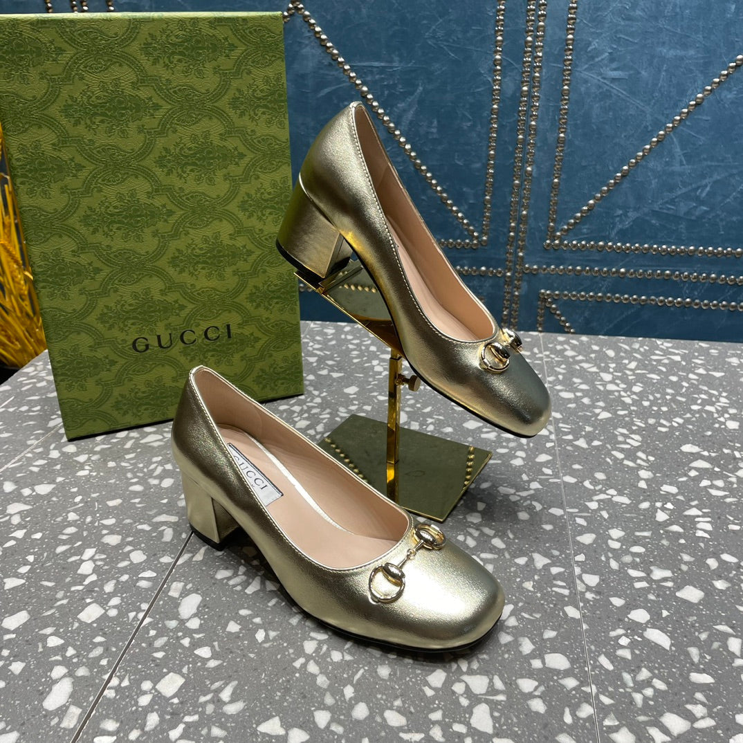 HIGH PUMP 55MM IN GOLDEN SHEEPSKIN