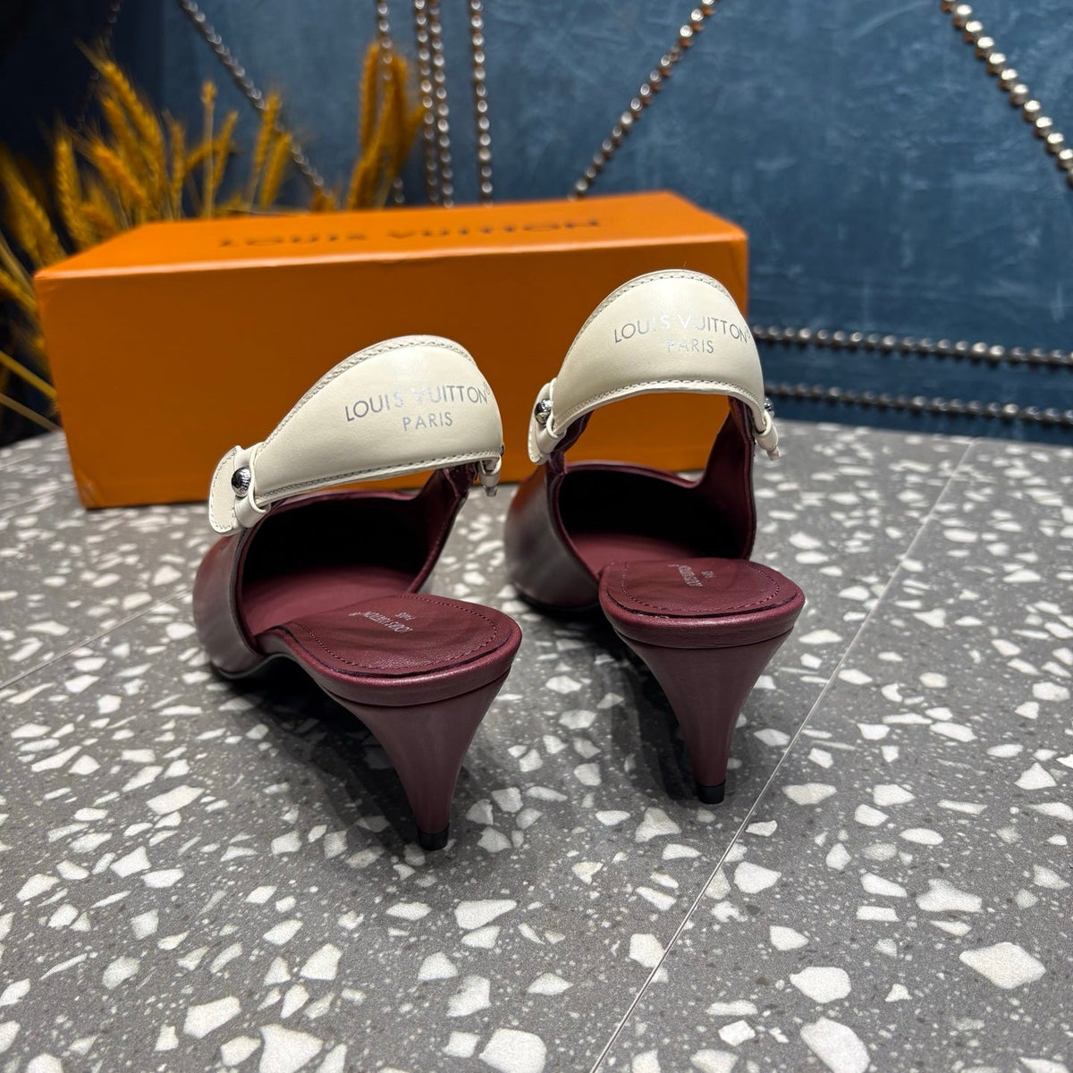 HM Slingback 5.5cm Red Cowhide 350960