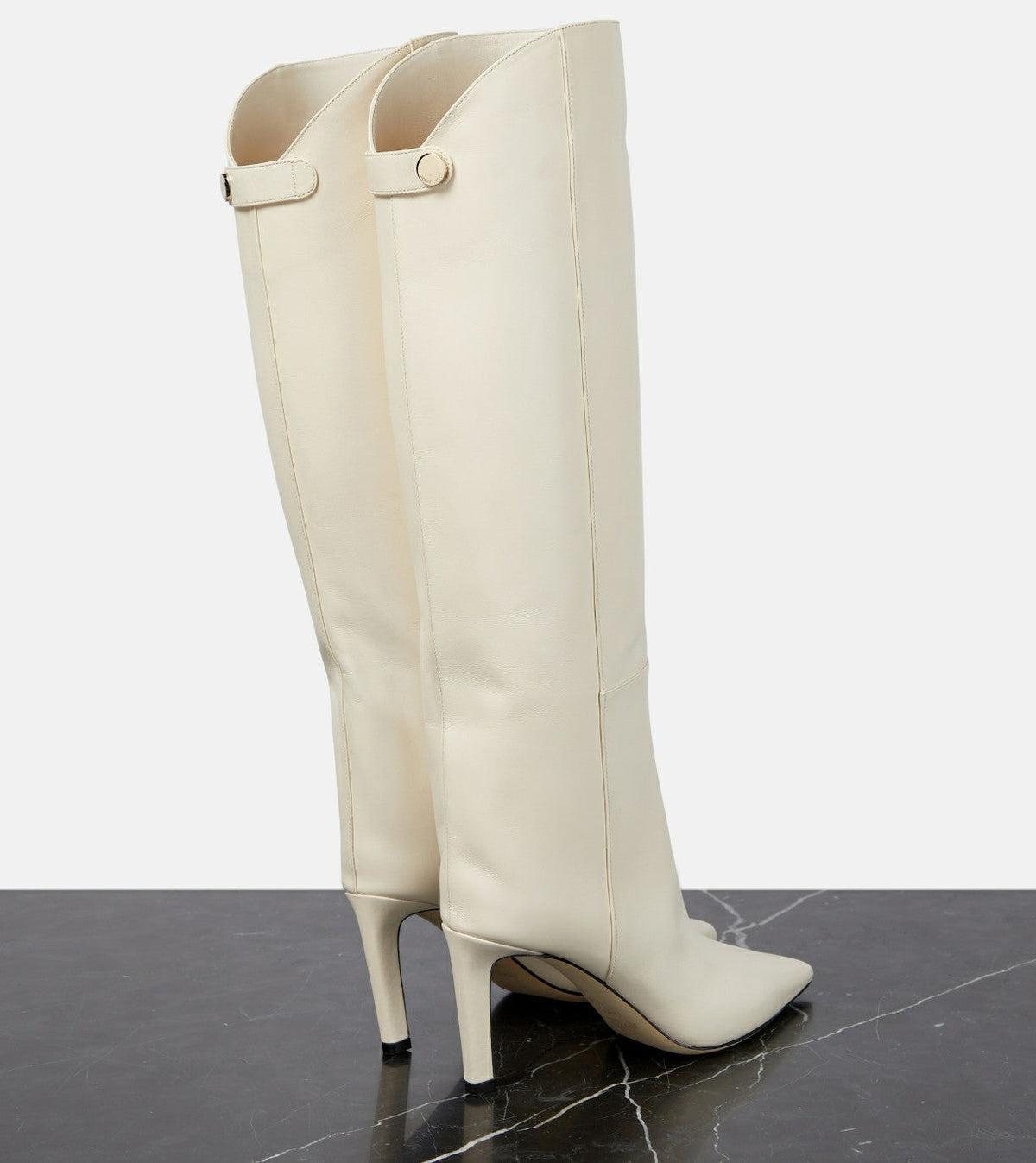Knee-High Boots Smooth Leather