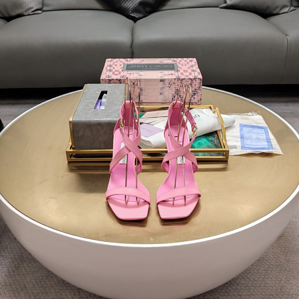 Jimmy 25 Jessica Sandal Pink Pastel Nappa Leather 240094
