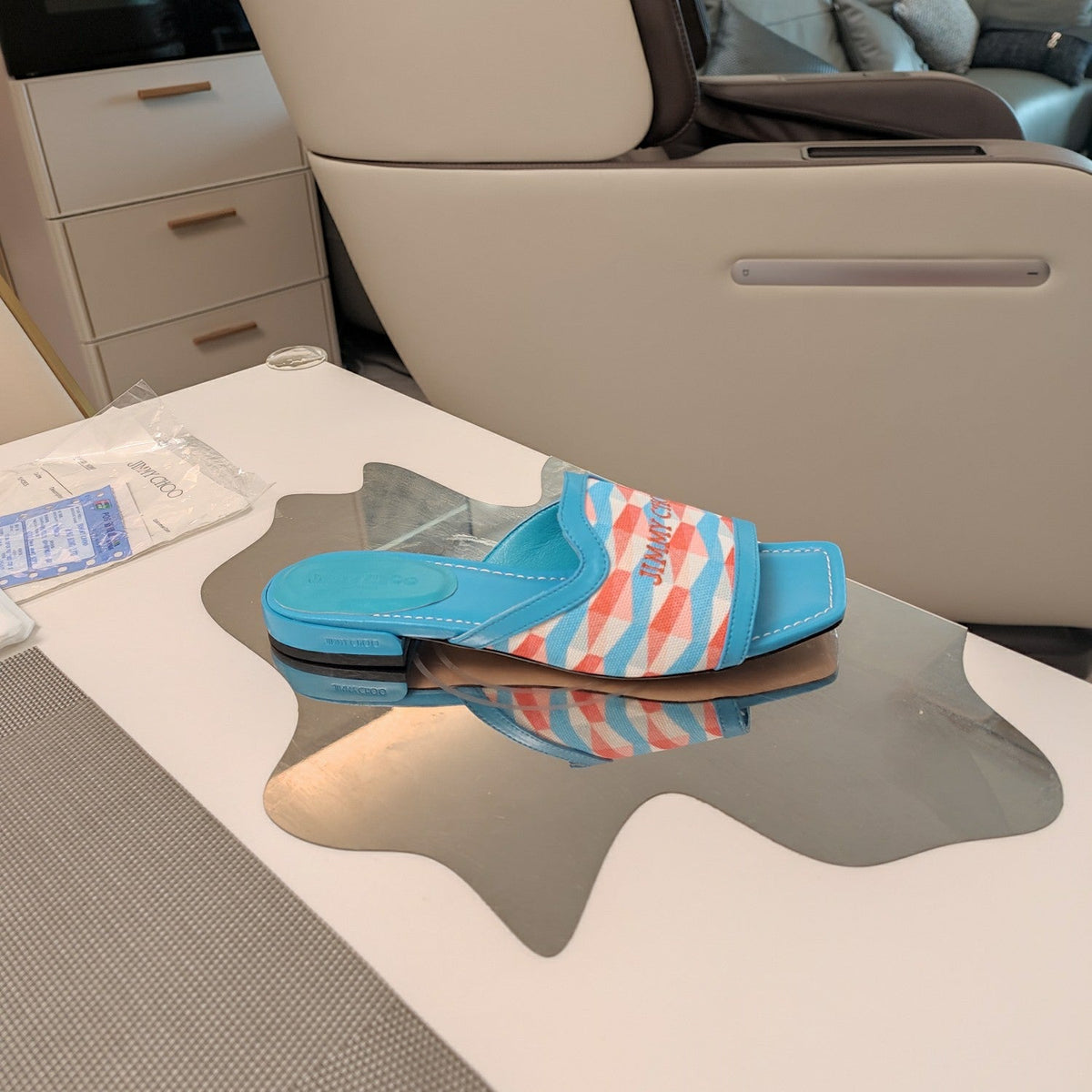 Jimmy 25 Nako Flat Sky Nappa Leather 240105