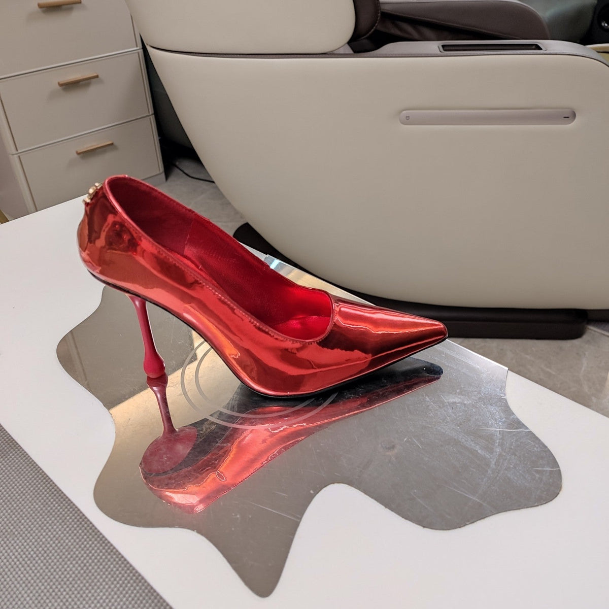 Jimmy 25 Love 100 Pump Red Patent Leather 240039