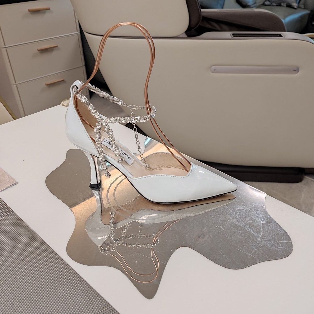 Jimmy 25 Stevie 80 Pumps White Patent Leather 240029