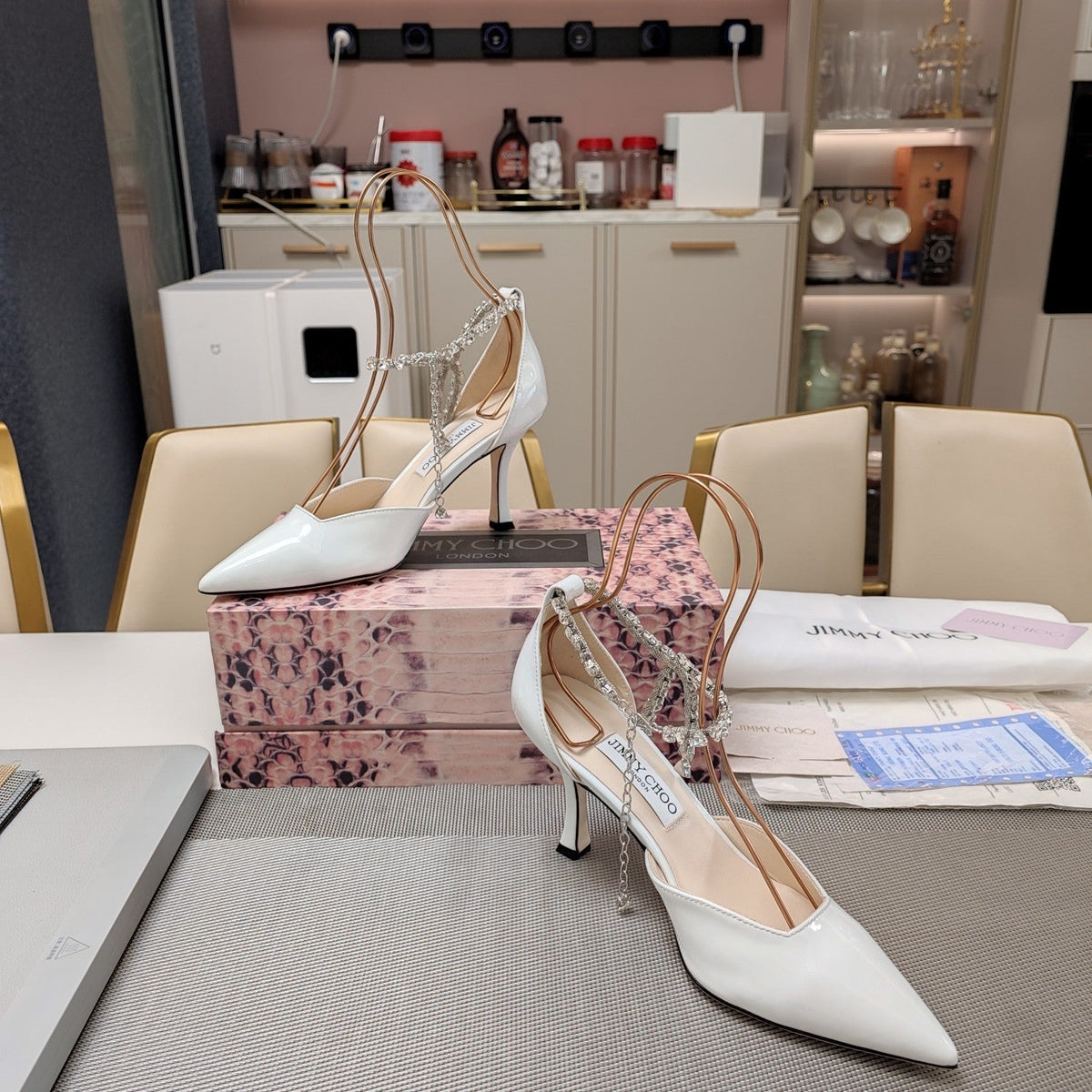 Jimmy 25 Stevie 80 Pumps White Patent Leather 240029