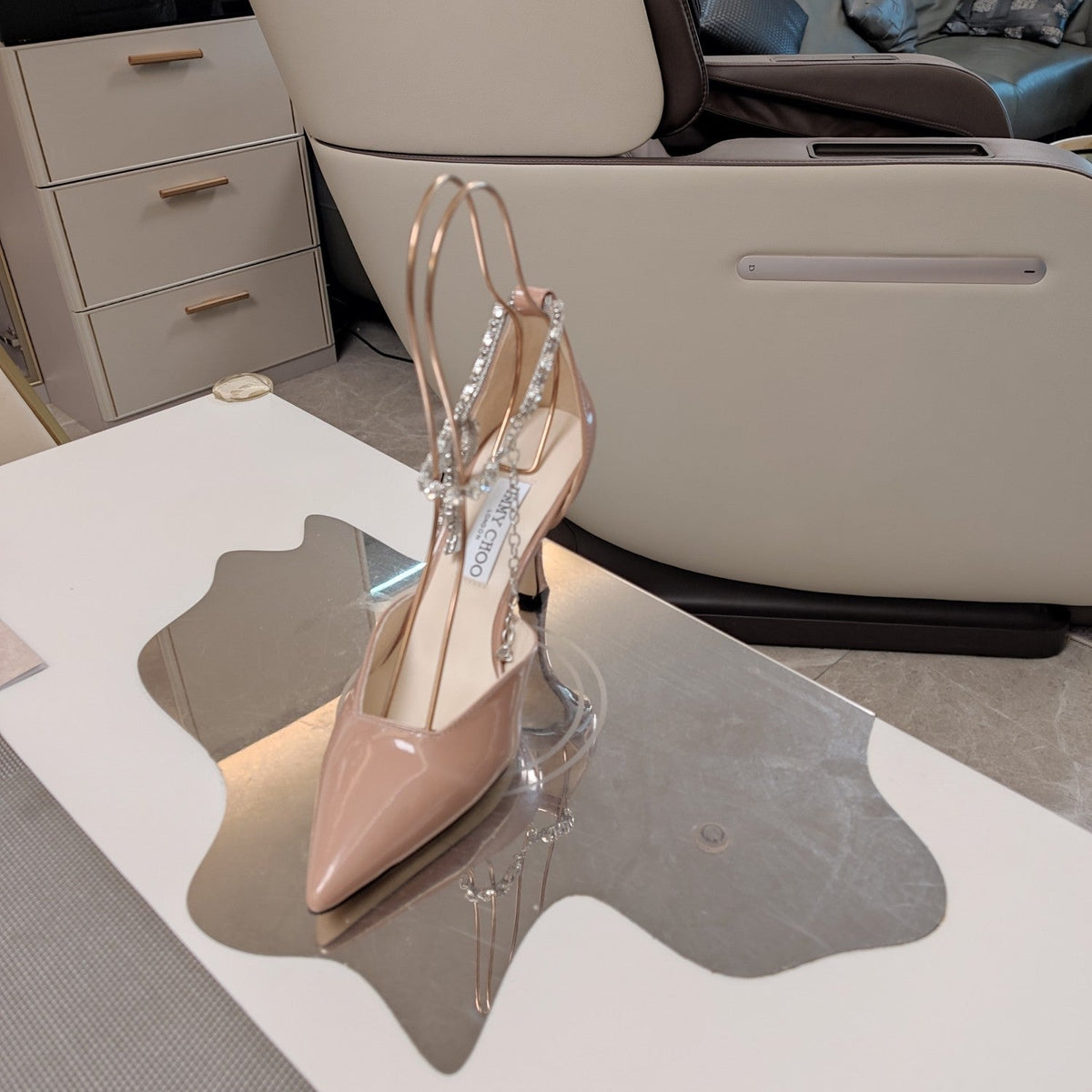 Jimmy 25 Stevie 80 Pumps Nude Pink Patent Leather 240030