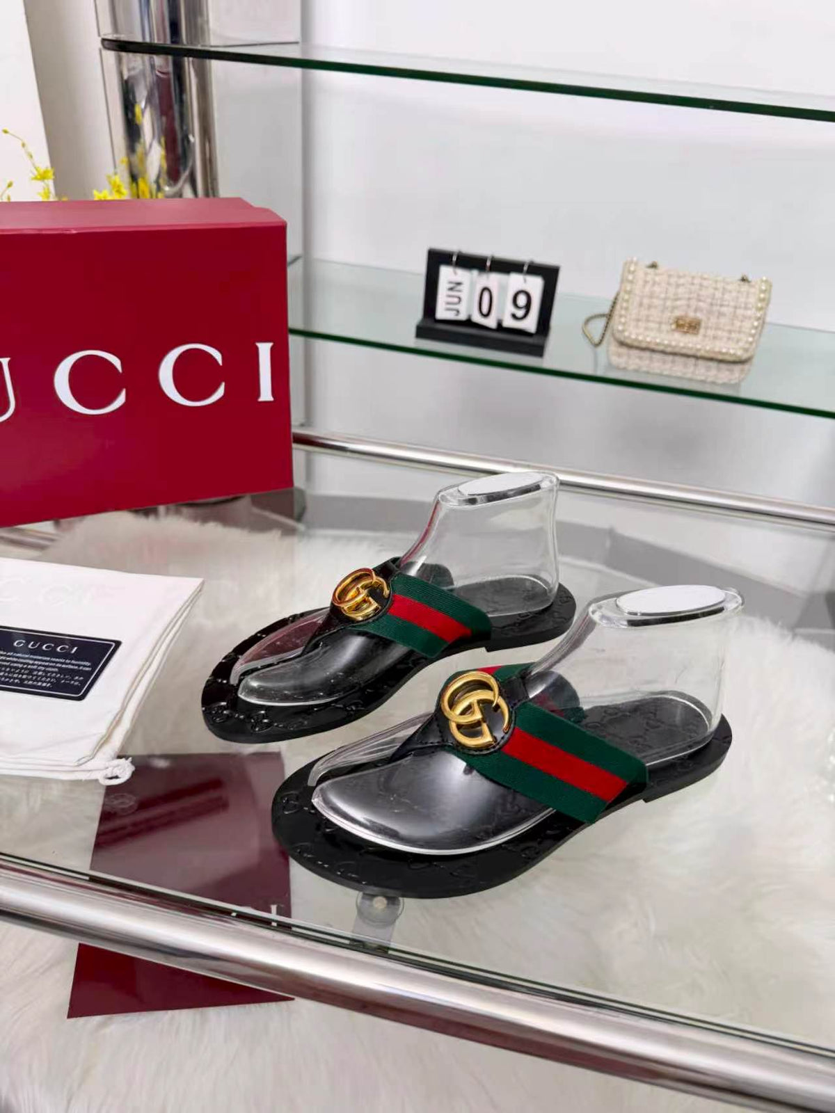 Gucci 2026 Riviera Thong Sandals Canvas 936954