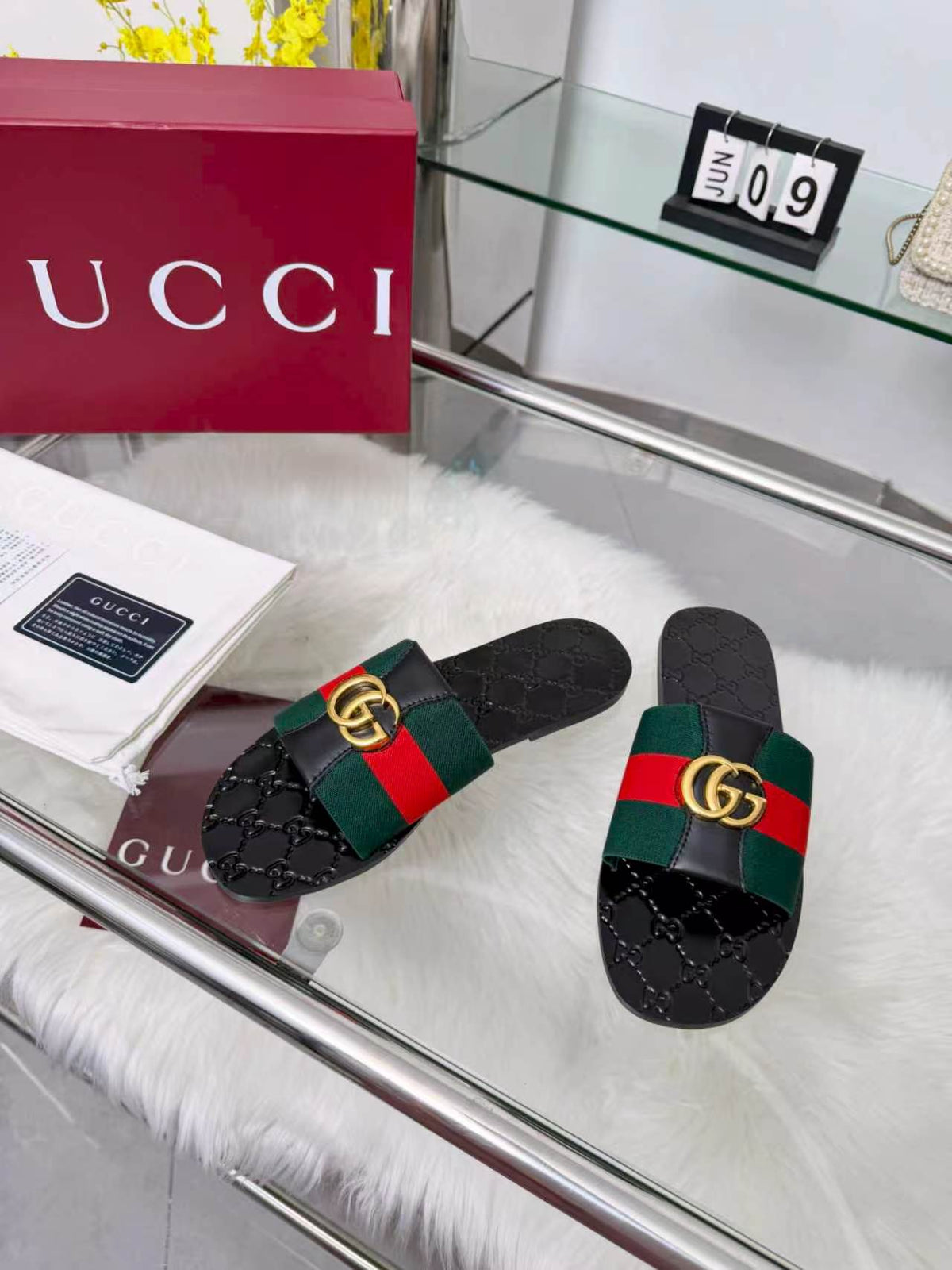 Gucci 2026 Riviera Slide Sandals Canvas 936949