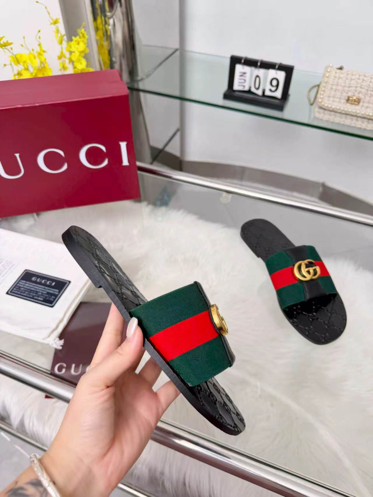 Gucci 2026 Riviera Slide Sandals Canvas 936949