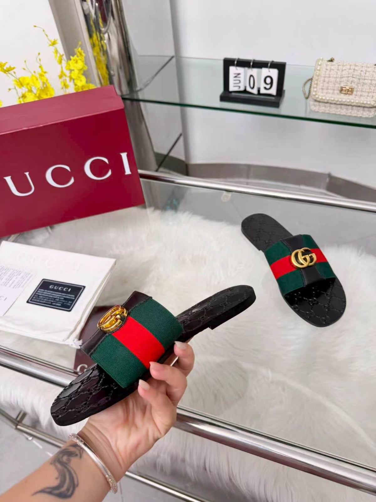 Gucci 2026 Riviera Slide Sandals Canvas 936949