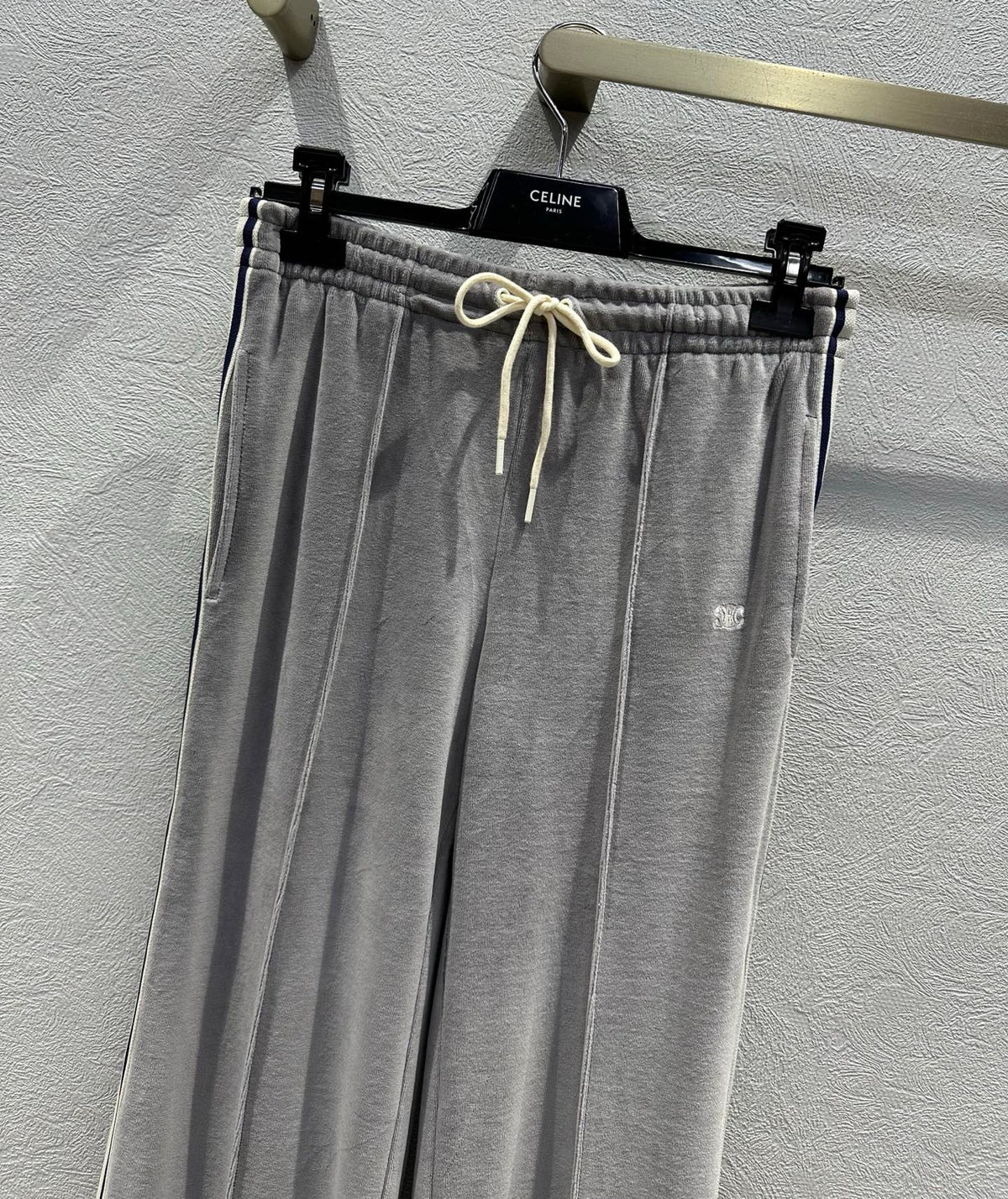 Celine 25 Pant Grey White Velvet Cotton