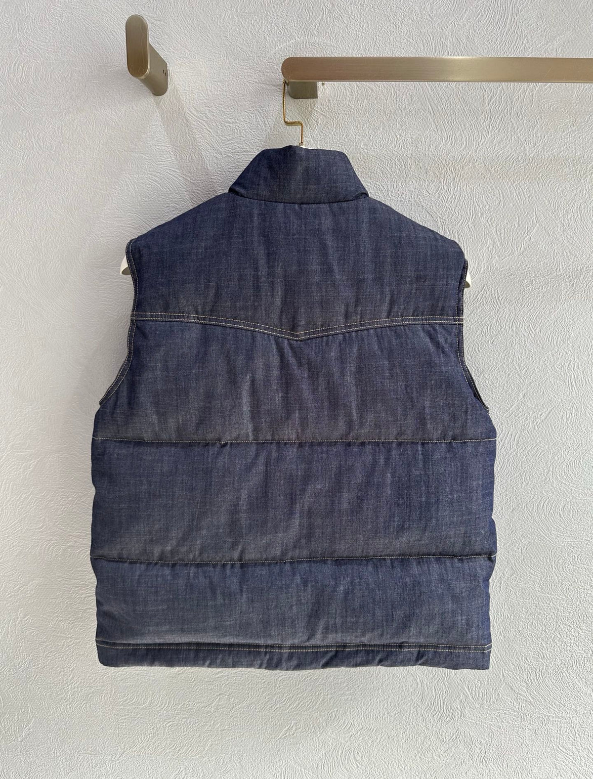 Moncler 2025 Grenoble Krachan Gilet Blue Denim Down