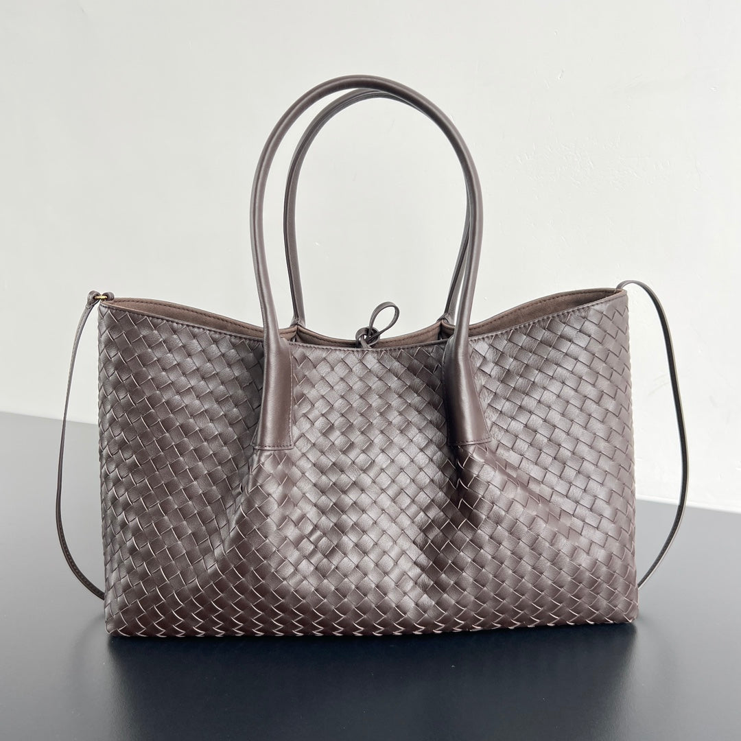 BV Pinacoteca Bag Chocolate Leather Suede 533263