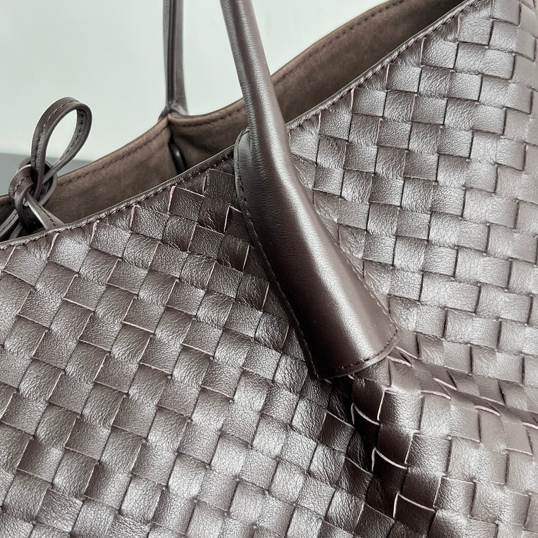 BV Pinacoteca Bag Chocolate Leather Suede 533263