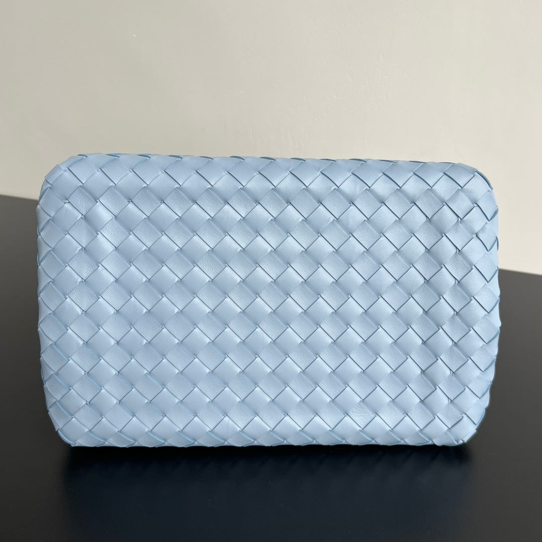 BV Intrecciato 30cm Bag Blue Leather 545173