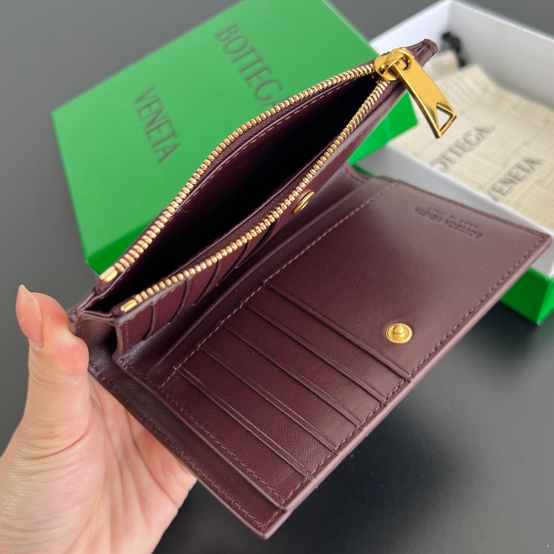 BV Wallet 14.5cm Burgundy Sheepskin 545200