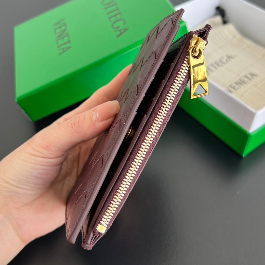 BV Wallet 14.5cm Burgundy Sheepskin 545200