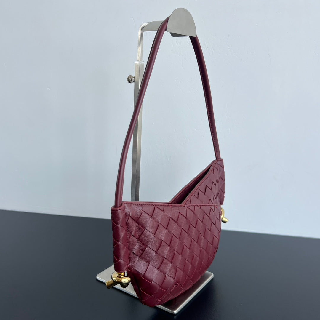 BV Mini Solstice 28cm Bag Burgundy Lambskin 545208