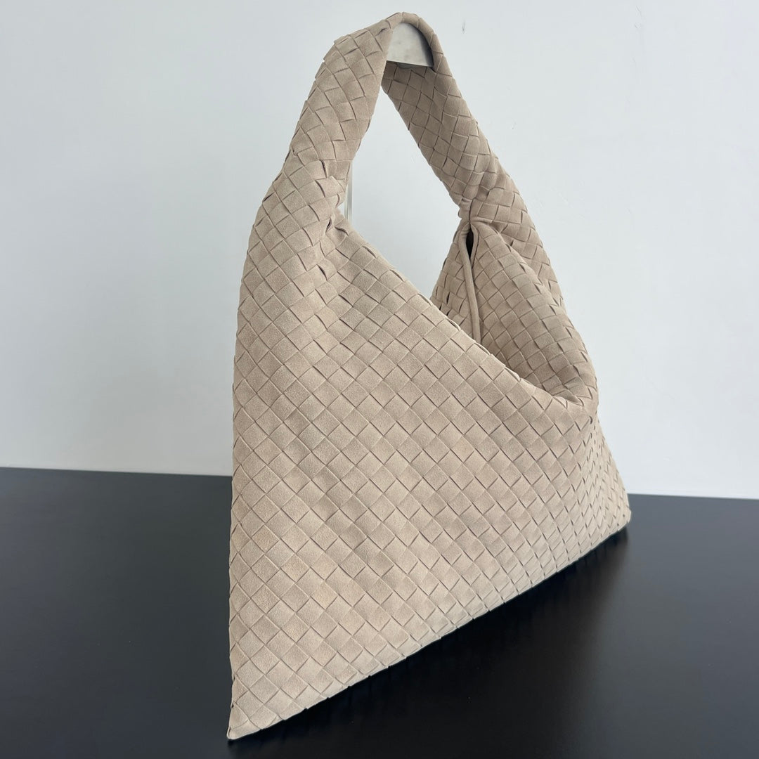BV Hop 54cm Bag Light Gray Suede Cowhide 563682