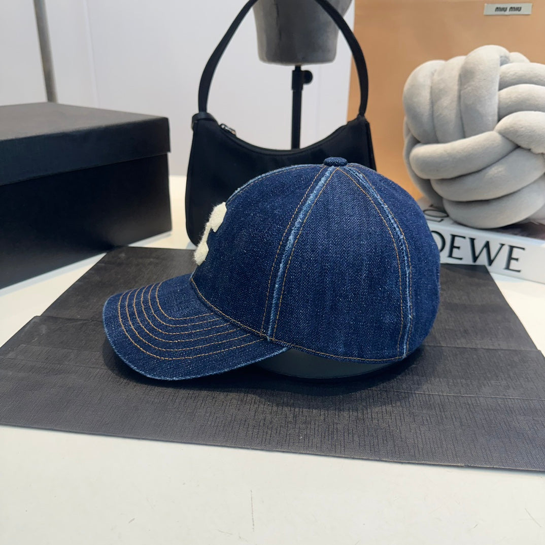 Celin Cap Blue Denim Fabric 210417