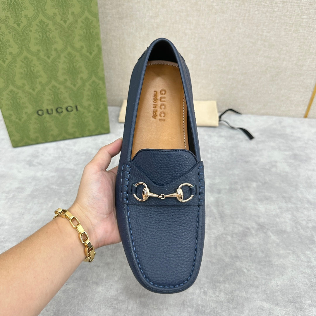 GG Men's Loafer Blue Cowhide 522539