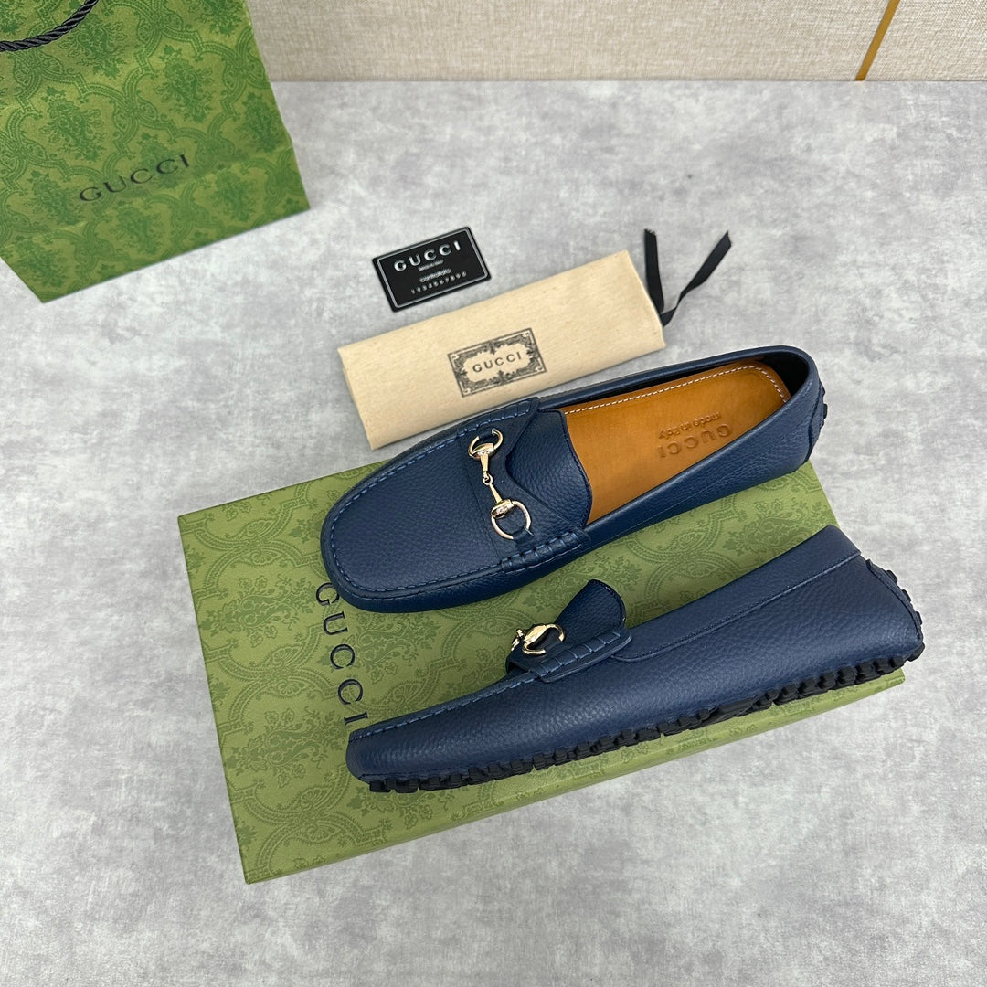 GG Men's Loafer Blue Cowhide 522539