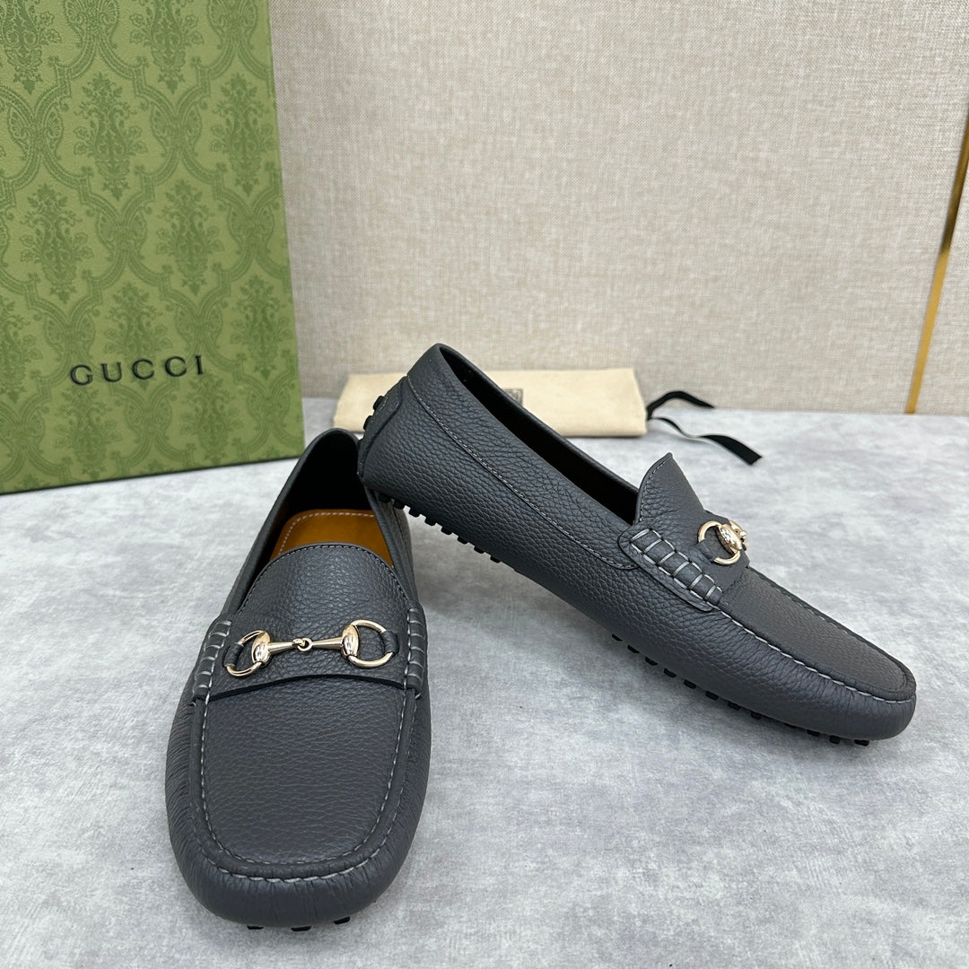 GG Men's Loafer Grey Cowhide 522540