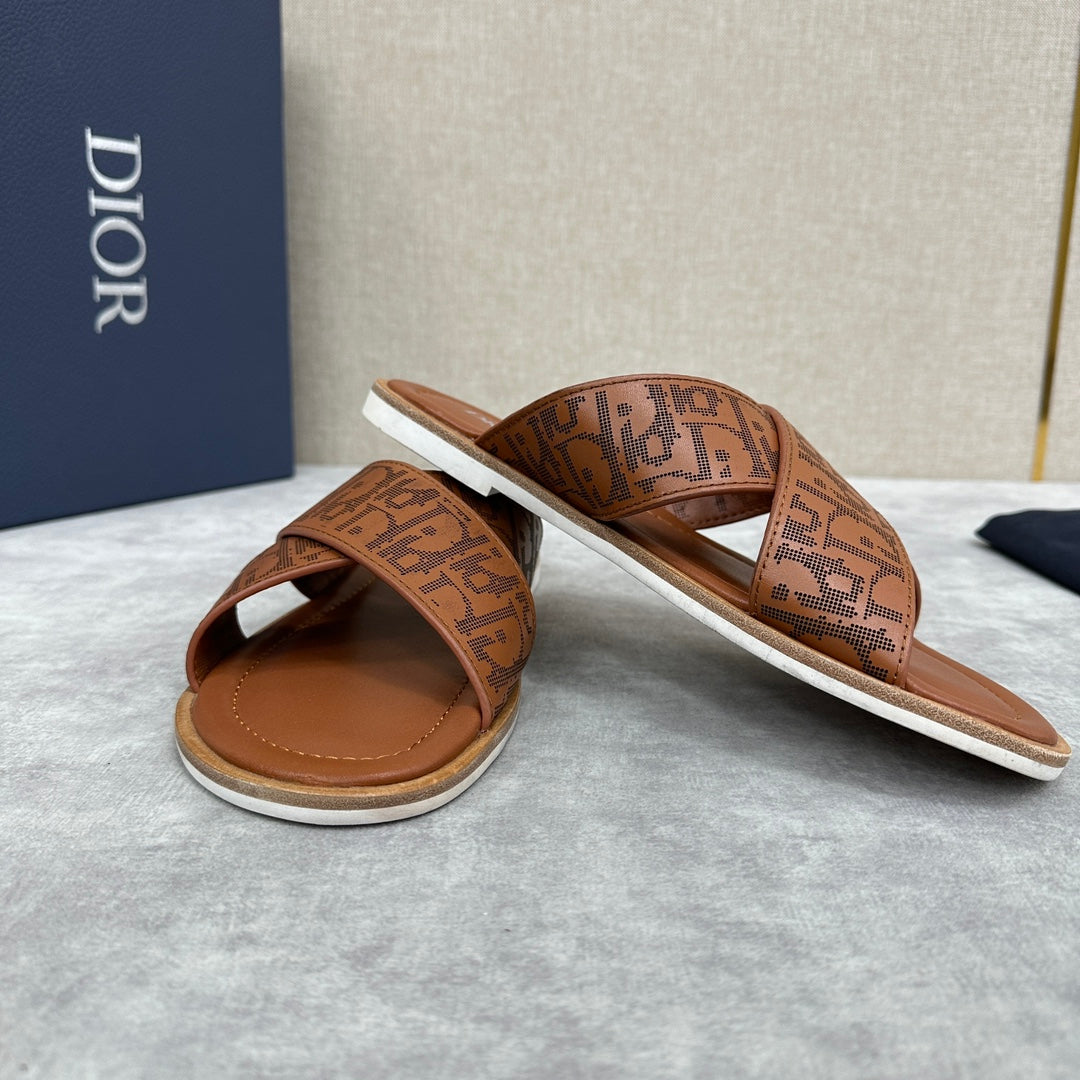 CD ALIAS SANDAL CIDER EMBOSSED CALFSKIN